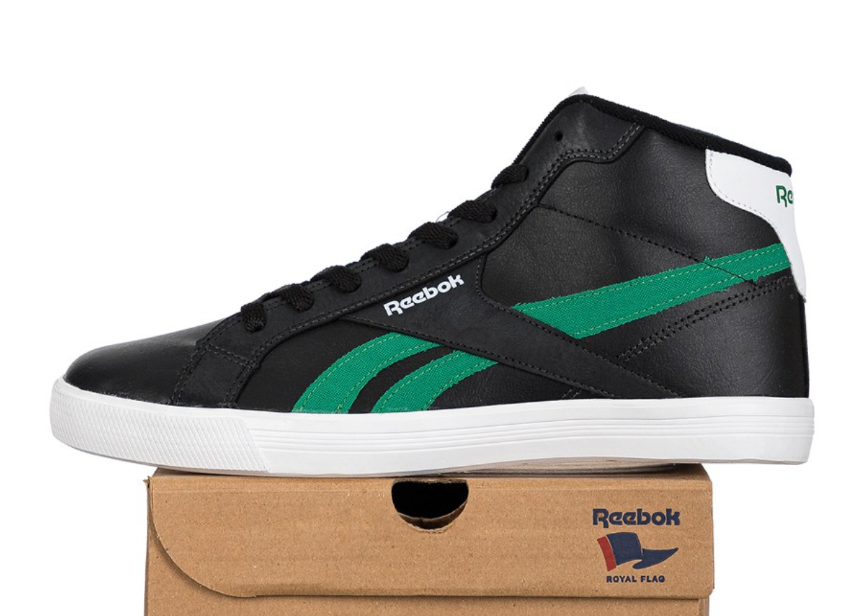 Reebok Mens Royal Complete Mid Trainers / BNIB / Black