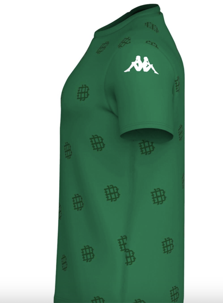 Kappa Real Betis Mens All Over Print Fan T-Shirt / Green / RRP £20