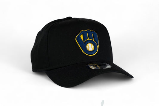 New Era Milwaukee Brewers 940 A Frame Cap / Black / RRP £30