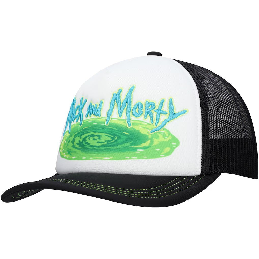 Rick & Morty Adult R&M Foam Trucker Adjustable Cap / Black White / RRP £20