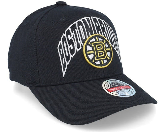 Mitchell & Ness Boston Bruins Letterman Adjustable Cap / Red Black / RRP £30