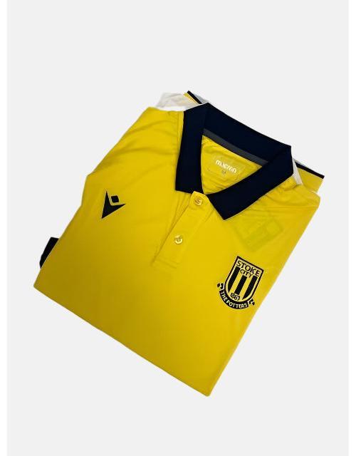 Stoke City Macron 2020-21 Polo T-Shirt / BNWT / Yellow / RRP £30