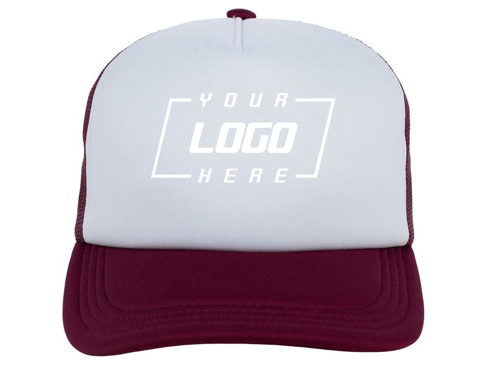 Unisex Plain Screen Foam Trucker Hat / White / £20