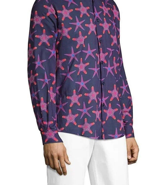 Vilebrequin Light Cotton Shirt / Unisex Caracal / Blue Starfish / RRP £165
