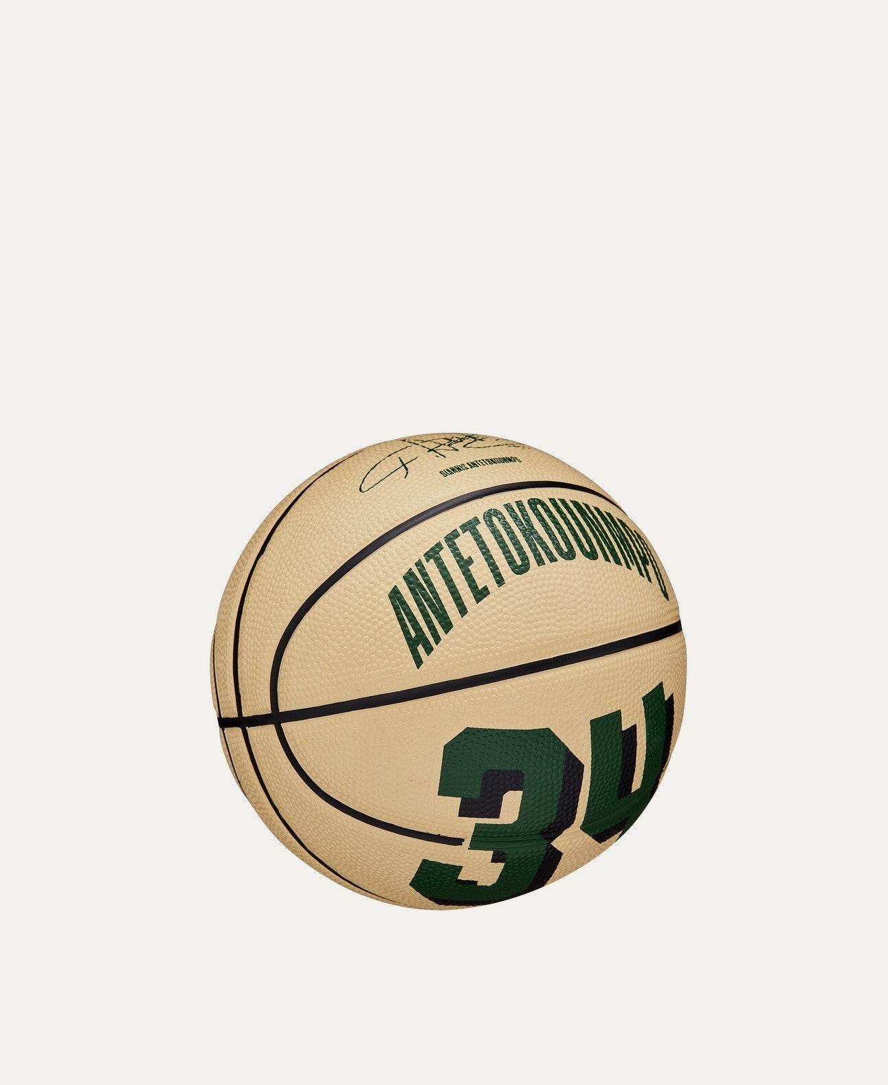 Wilson NBA Player Icon Mini Milwaukee Buck Giannis Basketball / Tan/ RRP £22