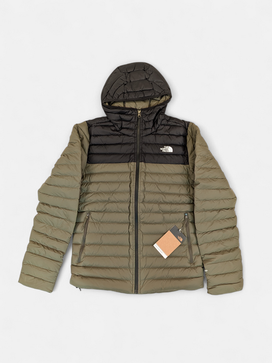 The North Face Mens Stretch Down Hoodie / Taupe Green / RRP £245