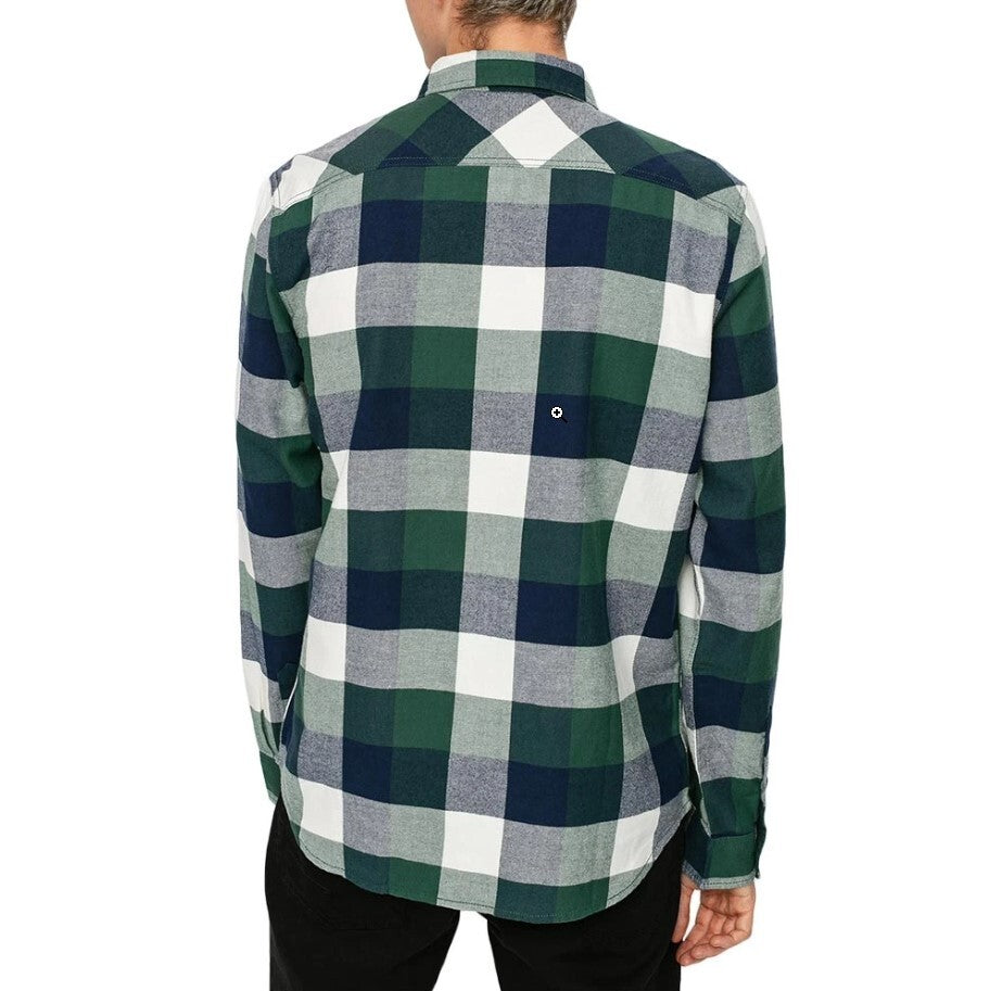 Vans Mens Box Flannel Shirt – Pine Needle/Dress Blues /RRP £55