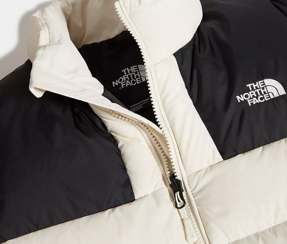 The North Face Womens Massif Puffer Jacket / White Black / RRP £250