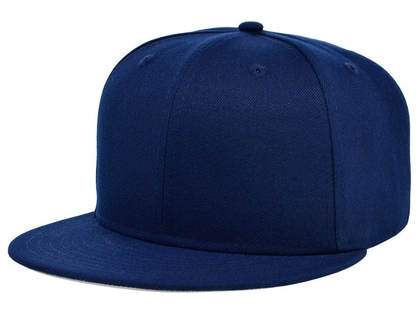 Unisex Plain Dime Snapback Hat / Navy / £22