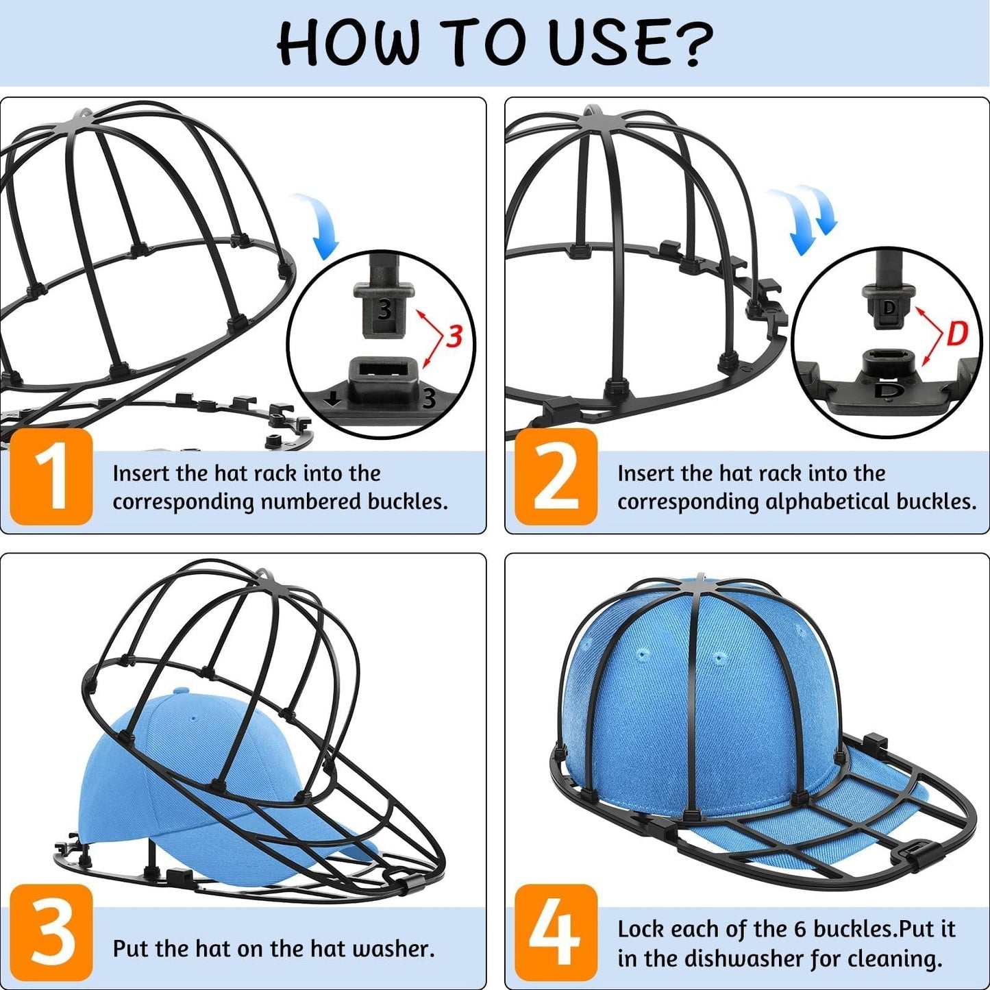 Ball Cap Buddy – Hat Washing Cage – Protects Caps in Washing Machine