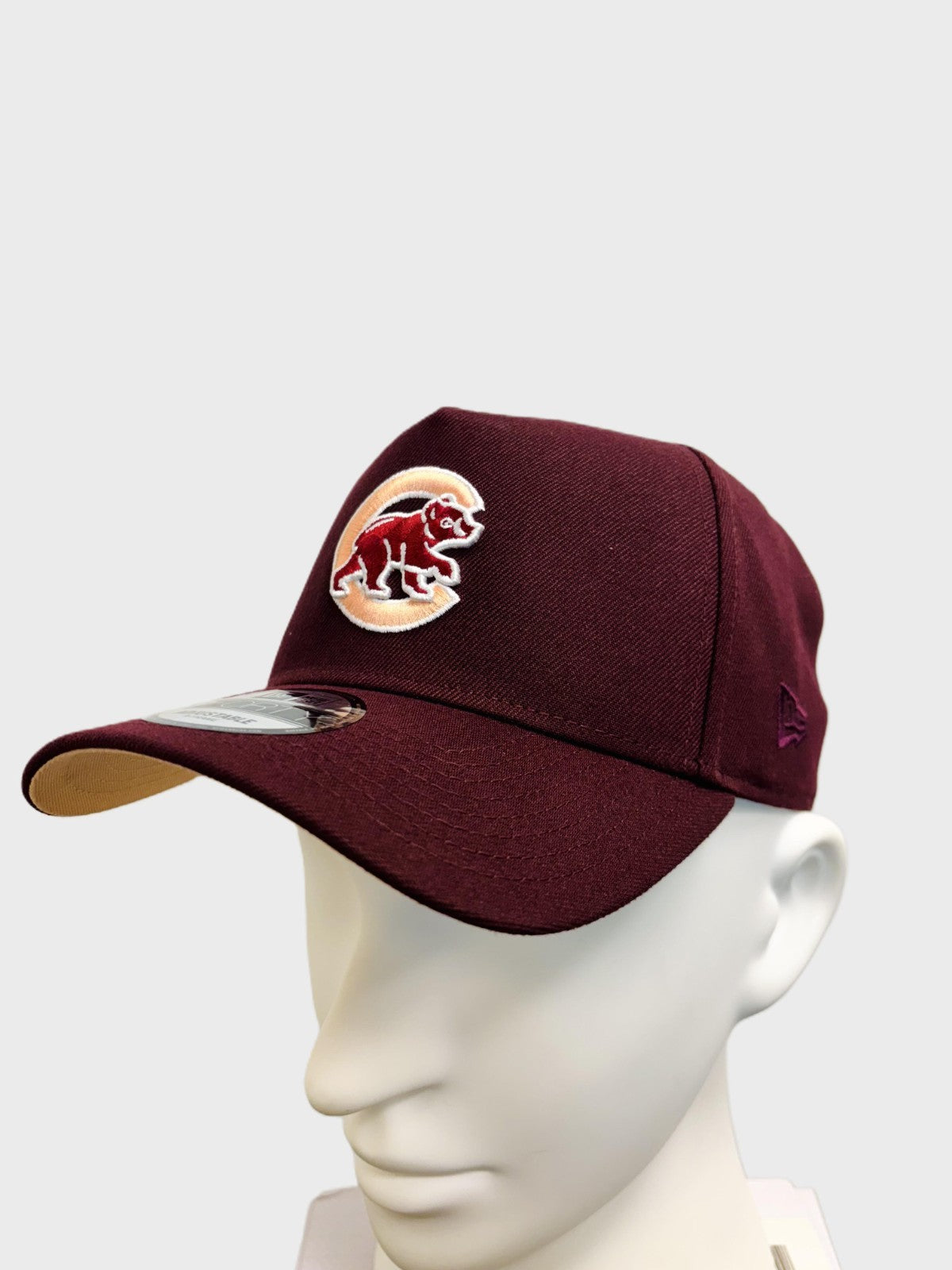 New Era Chicago Cubs 9FORTY A Frame Cap / 100 Year Ann / Maroon Peach / RRP £30