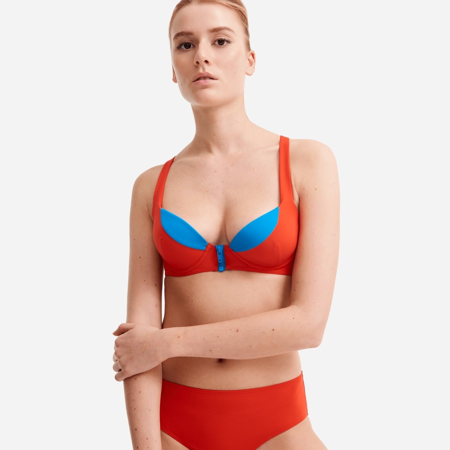 Vilebrequin Bikini Top / Womens / Culte Underwire / Red Blue / RRP £130