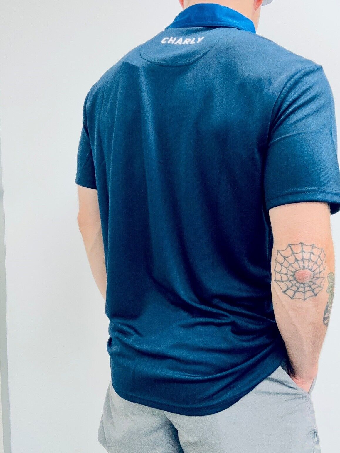 Charly Men's Pachuca Football Polo Shirt / Navy / RRP £30