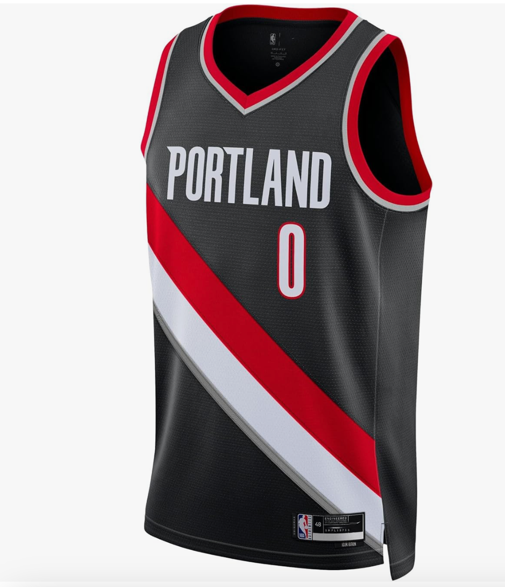 Nike Mens NBA Portland Trail Blazers Basketball Vest / 0 Lillard / RRP £95