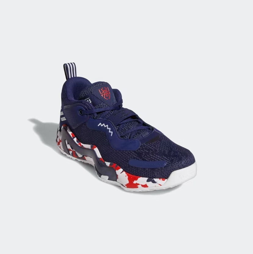 Adidas Mens D.O.N Issue 3 USA Basketball Shoes / Navy White Red / RRP £100