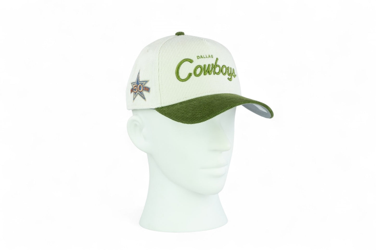 New Era Dallas Cowboys NFL Retro Cord A-Frame Cap / Silver Khaki / RRP £39