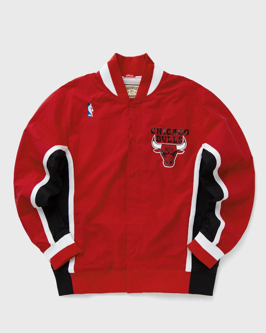 Mitchell and Ness Chicago Bulls Retro Warm Up Jacket / Red Black / RRP £275