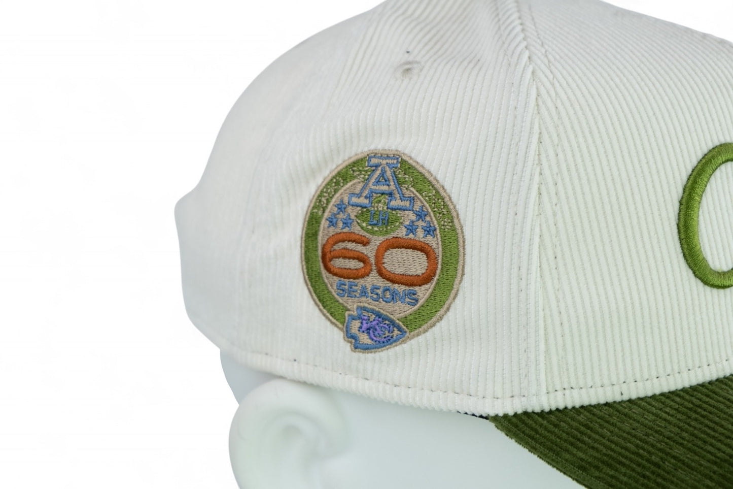 New Era Kansas City Chiefs NFL Retro Cord A-Frame Cap / Silver Khaki / RRP £40