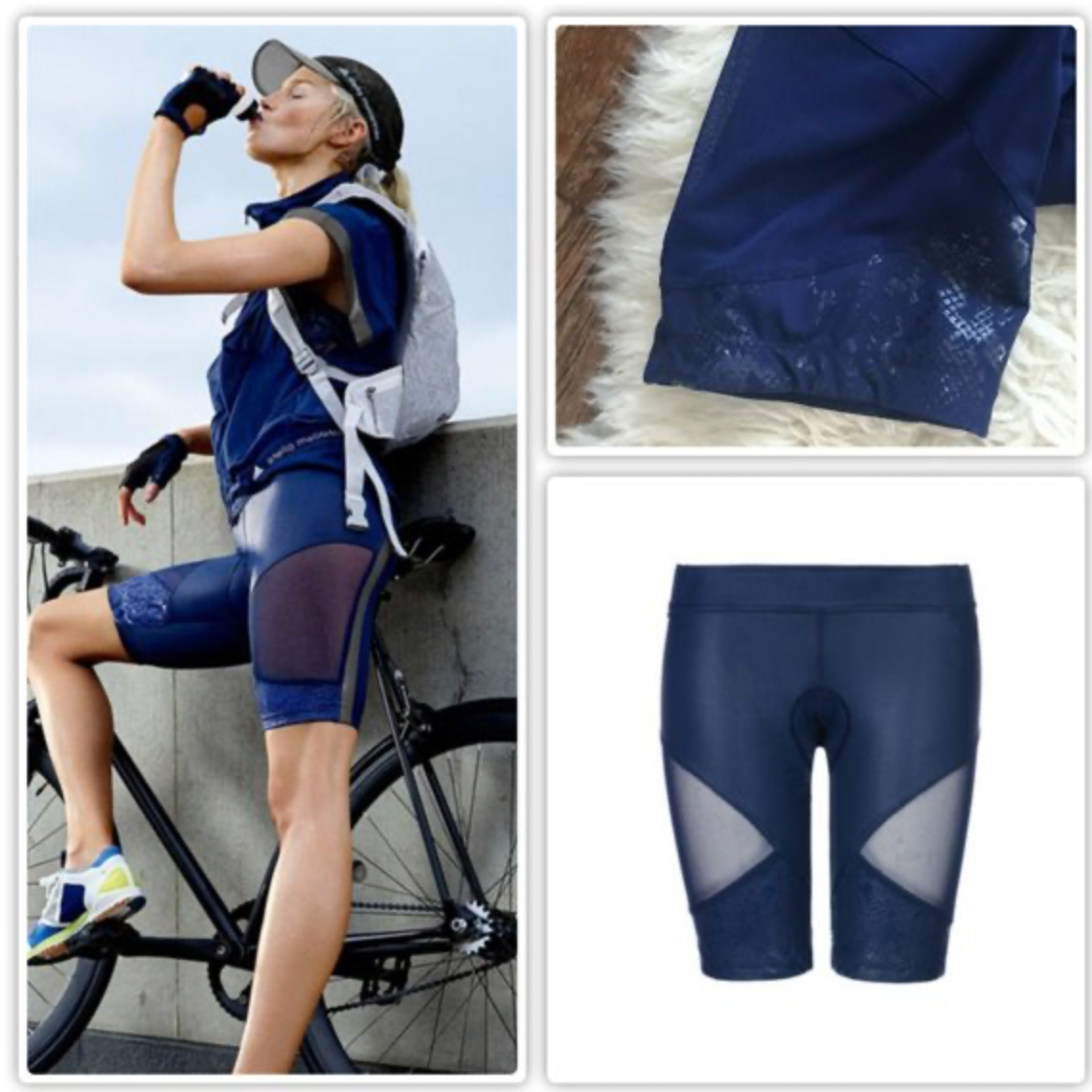 Adidas by Stella McCartney Cycling Shorts / BNWT / Navy / RRP £80