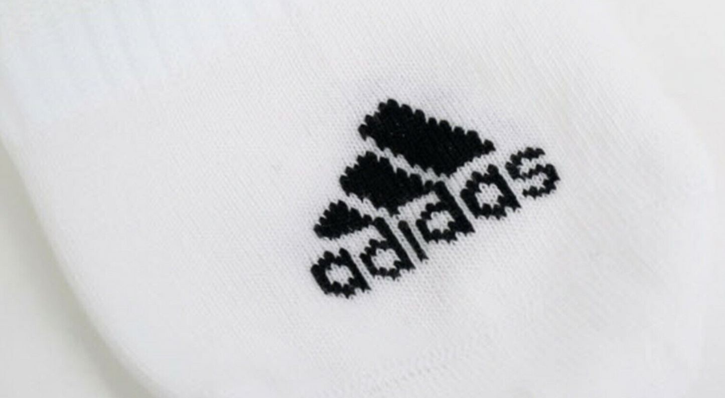 Adidas Unisex Light No Show 3 Pack Socks / White / RRP £12