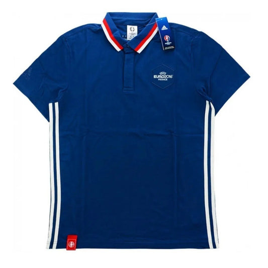 Adidas Mens 2016 Adidas Uefa Euro 2016 France Polo T-Shirt / Blue / RRP £39.99
