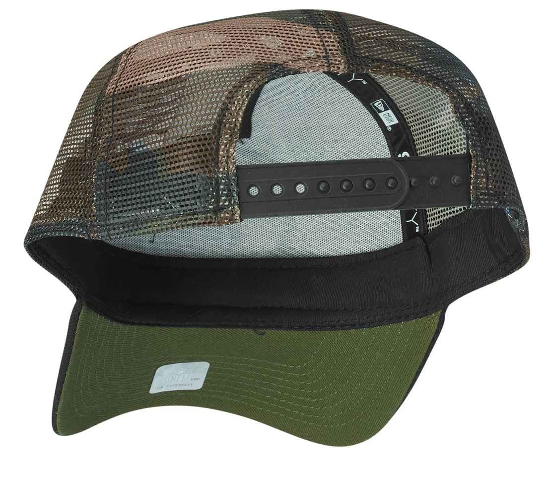 New Era 9FORTY Dallas Cowboys Woodland Camo Trucker Cap / Black Green / RRP £32