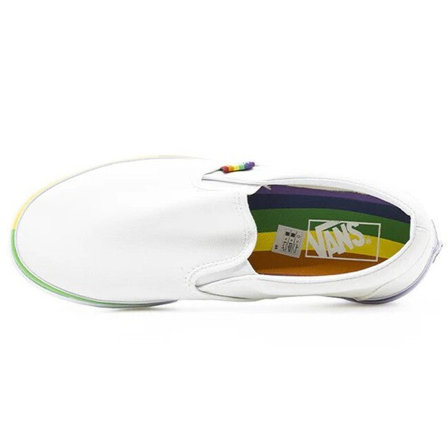 Vans Mens Classic Slip-On Rainbow Foxing / True White / RRP £57