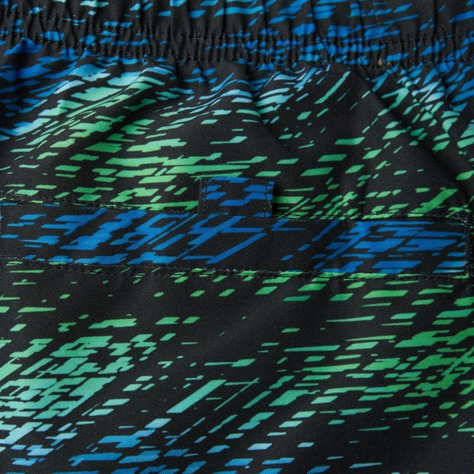 Speedo Boys Printed Swim Shorts / Black Blue / RRP £20