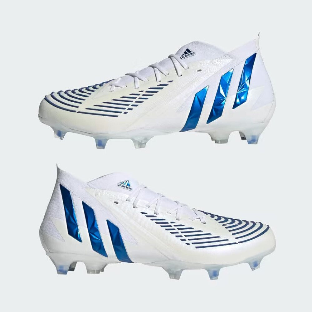 Adidas Unisex Predator Edge.1 FG Football Boots / White Blue / RRP £180