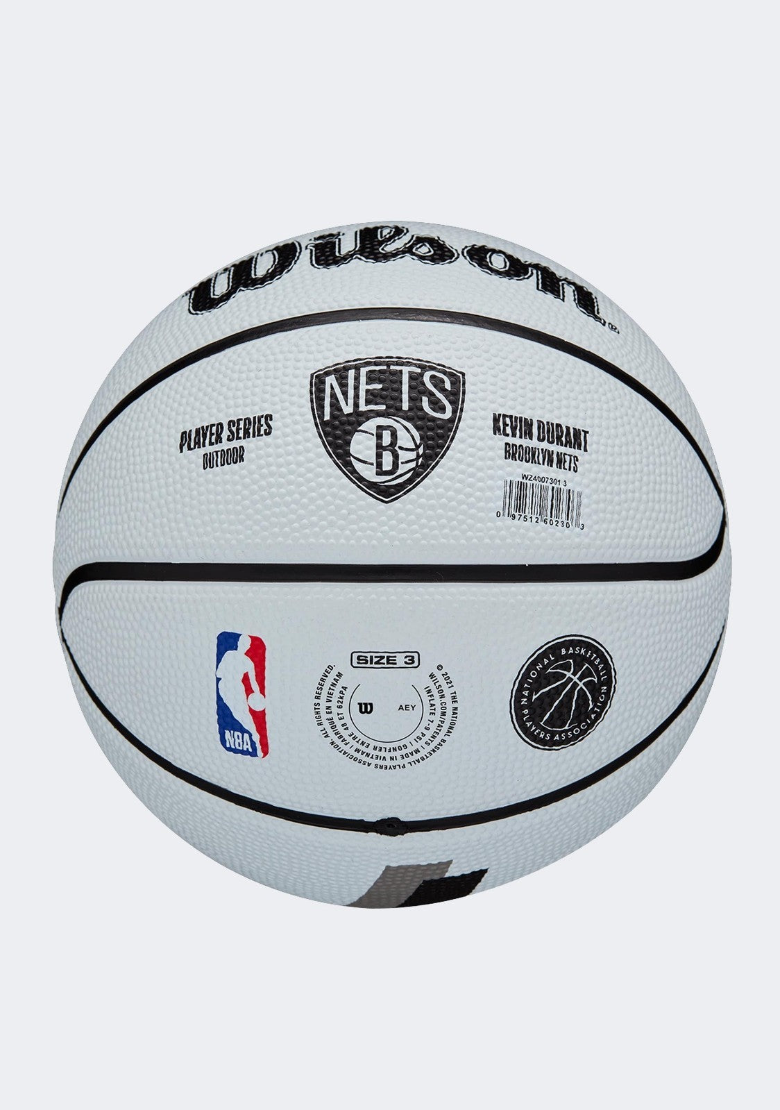 Wilson Mini Basketball / Brooklyn Kevin Durant / White / RRP £22