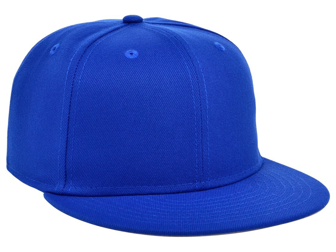 Unisex Plain Full Court Fitted Hat / Royal Blue / £22
