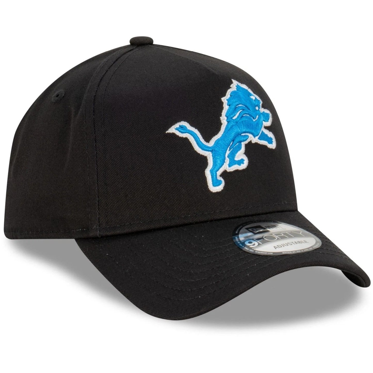New Era Adult NFL Detroit Lions 9Forty A-Frame Adjustable Cap / Black / RRP £27