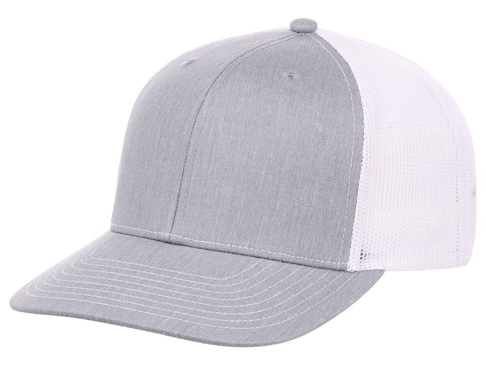 Unisex Plain Slam Dunk Trucker Hat / Grey White / RRP £18