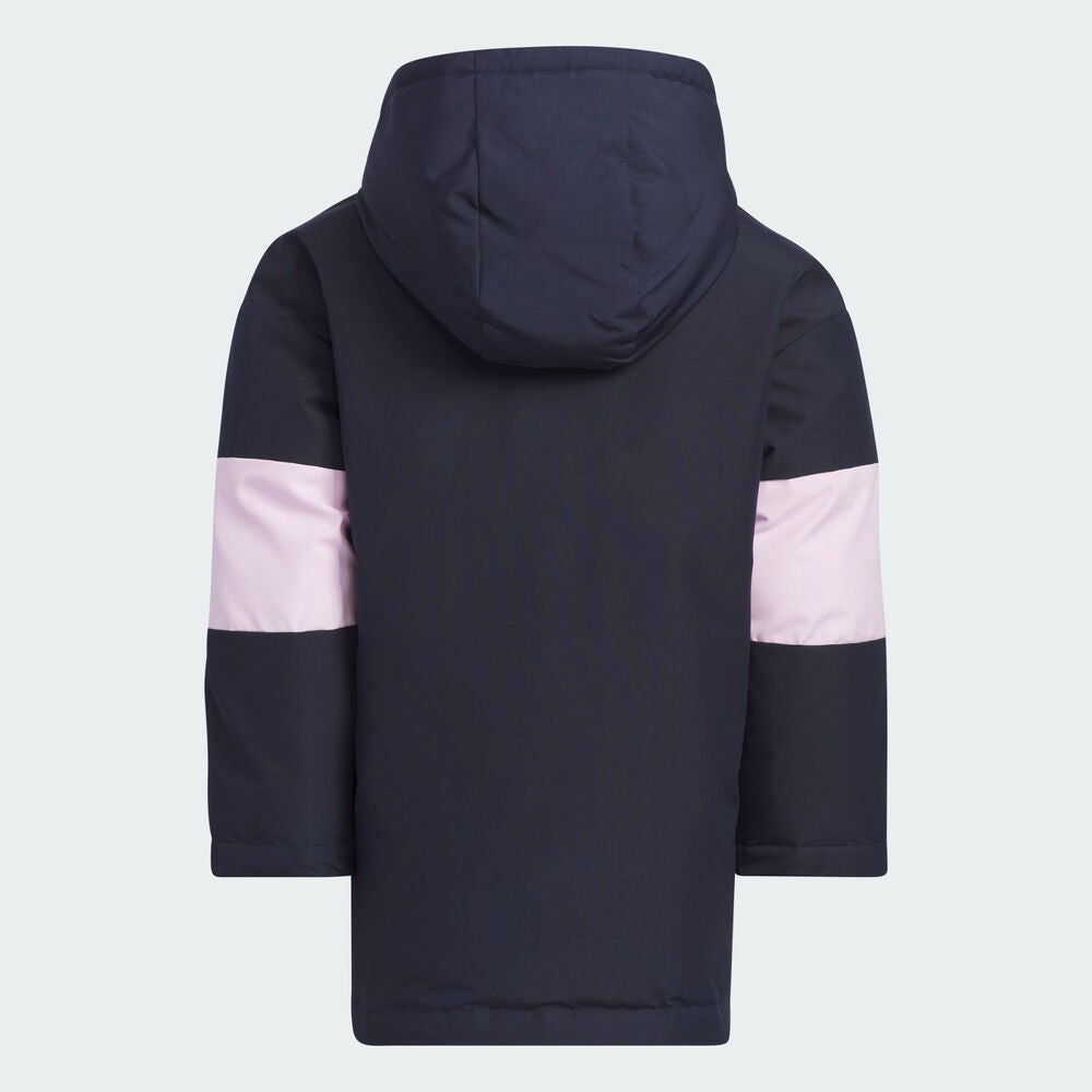 Adidas Kids Down Parka Winter Coat / Navy Pink / RRP £95