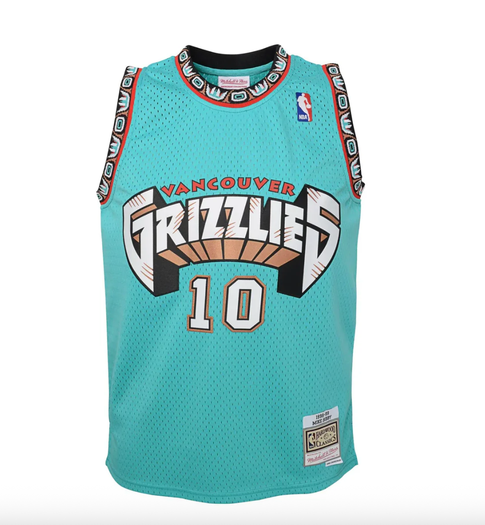 Mitchell & Ness Kids Vancouver Grizzlies Retro Basketball Vest / Bibby / RRP £75