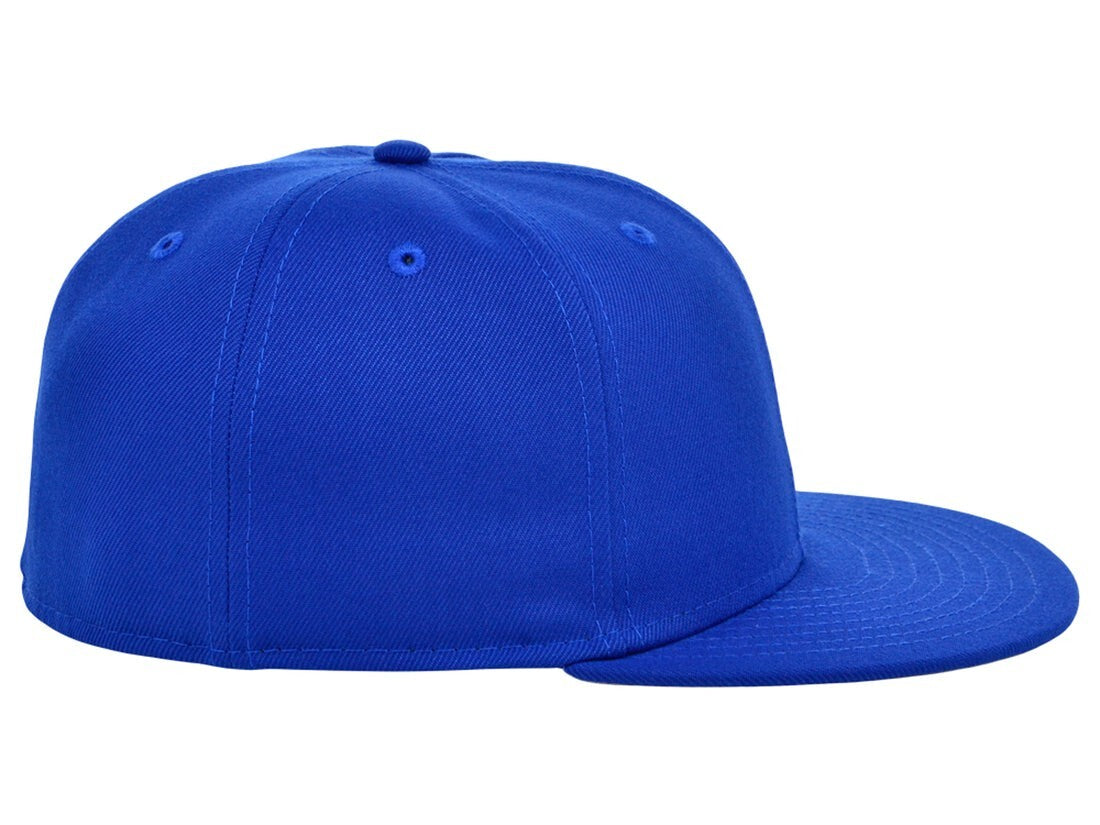 Unisex Plain Full Court Fitted Hat / Royal Blue / £22