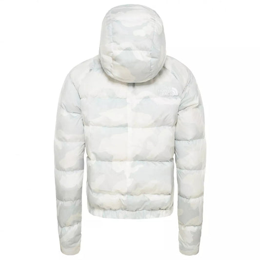 The North Face Womens Hyalite Down Hooded Puffer / White Camo / RRP £235
