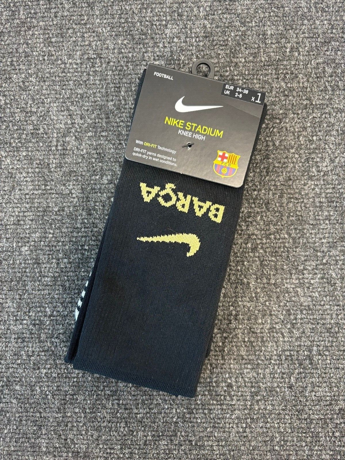 Nike Barcelona Away Football Socks / 2020-2021 / Black / RRP £15