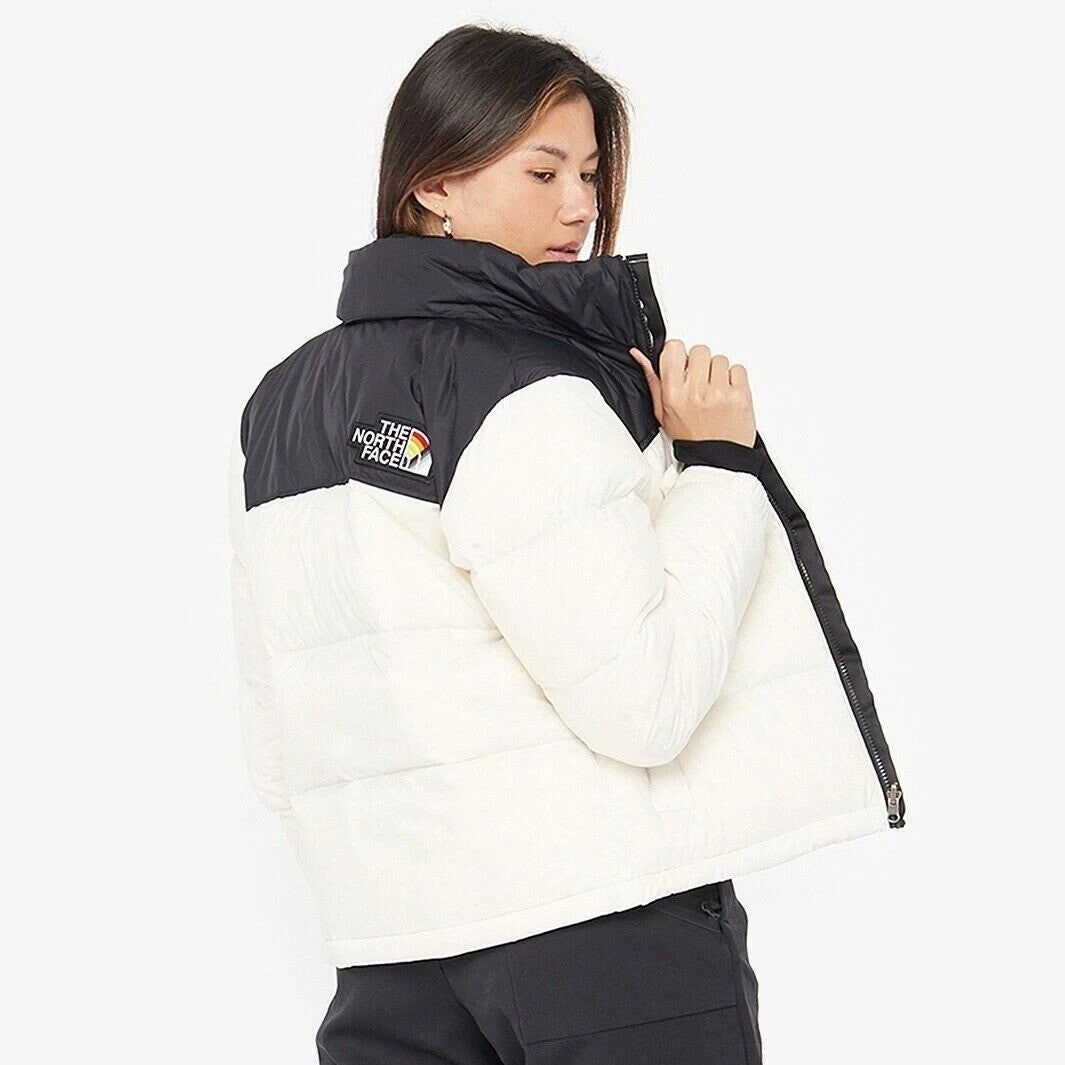 The North Face Womens Nuptse Pride Jacket / Gardenia White / RRP £270