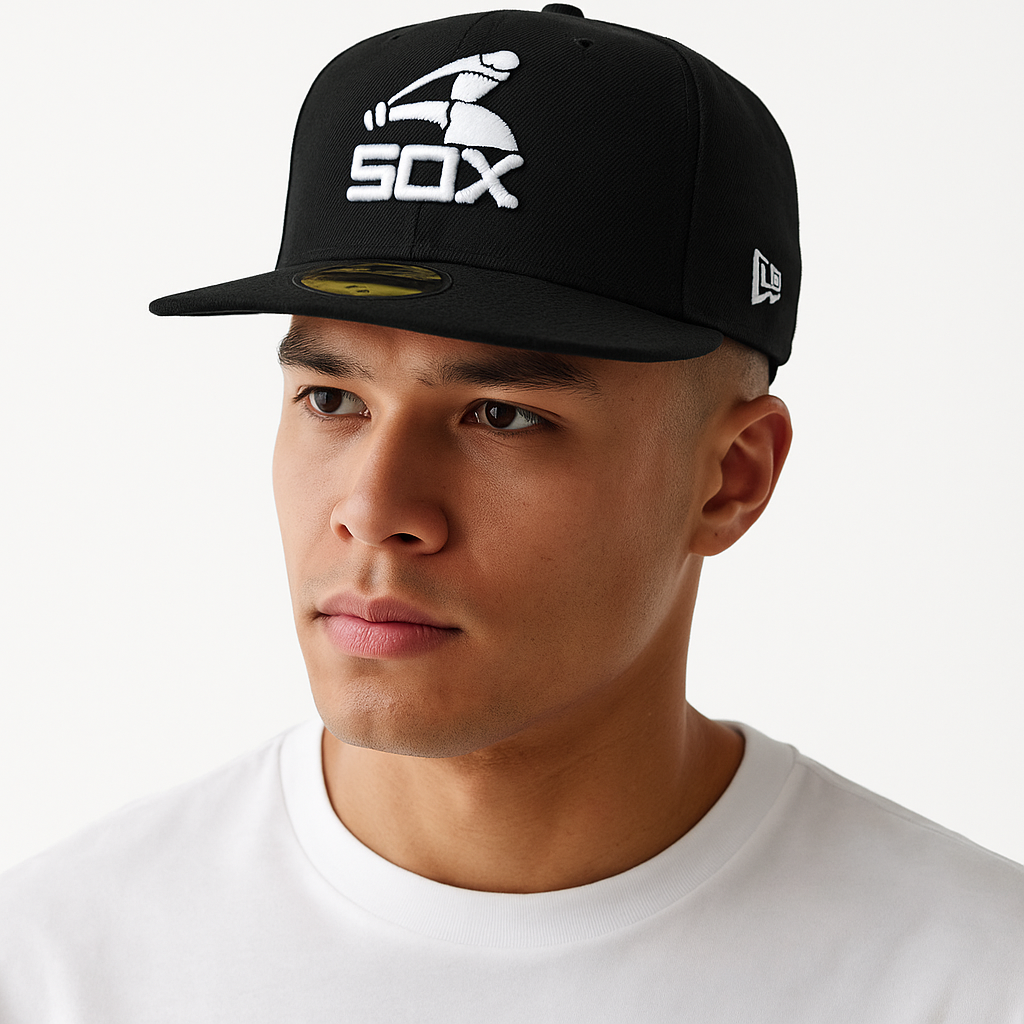 New Era Chicago White Sox 5950 Fitted Cap / Batterman Black White / RRP £35
