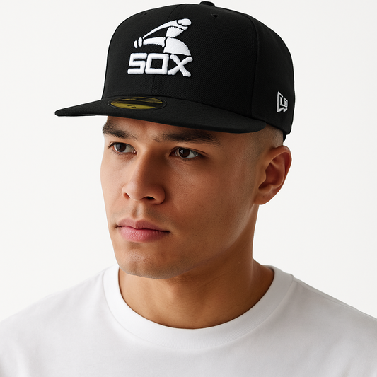 New Era Chicago White Sox 5950 Fitted Cap / Batterman Black White / RRP £35