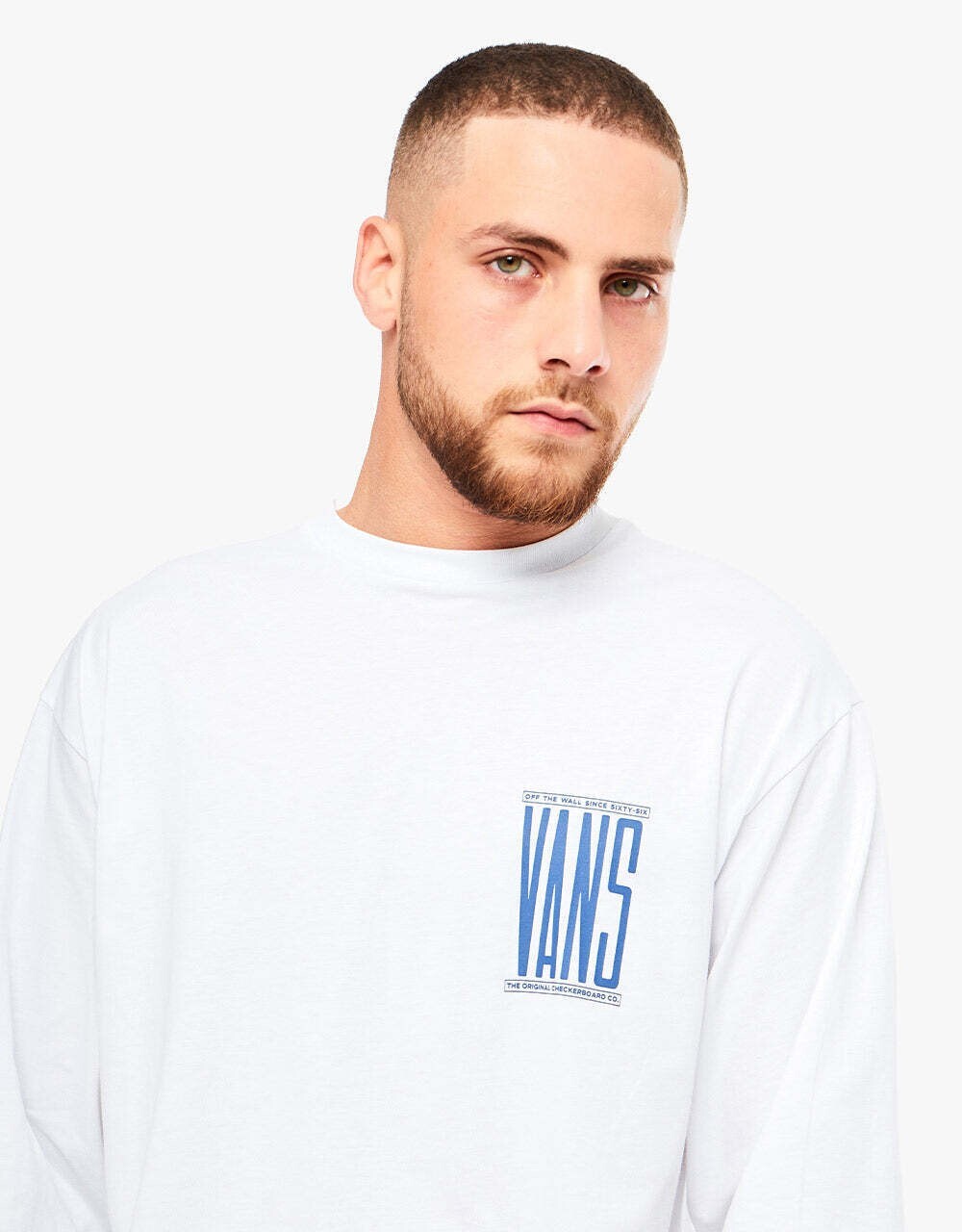 Vans Mens LS Type Stretch Logo T-Shirt / White / RRP £32