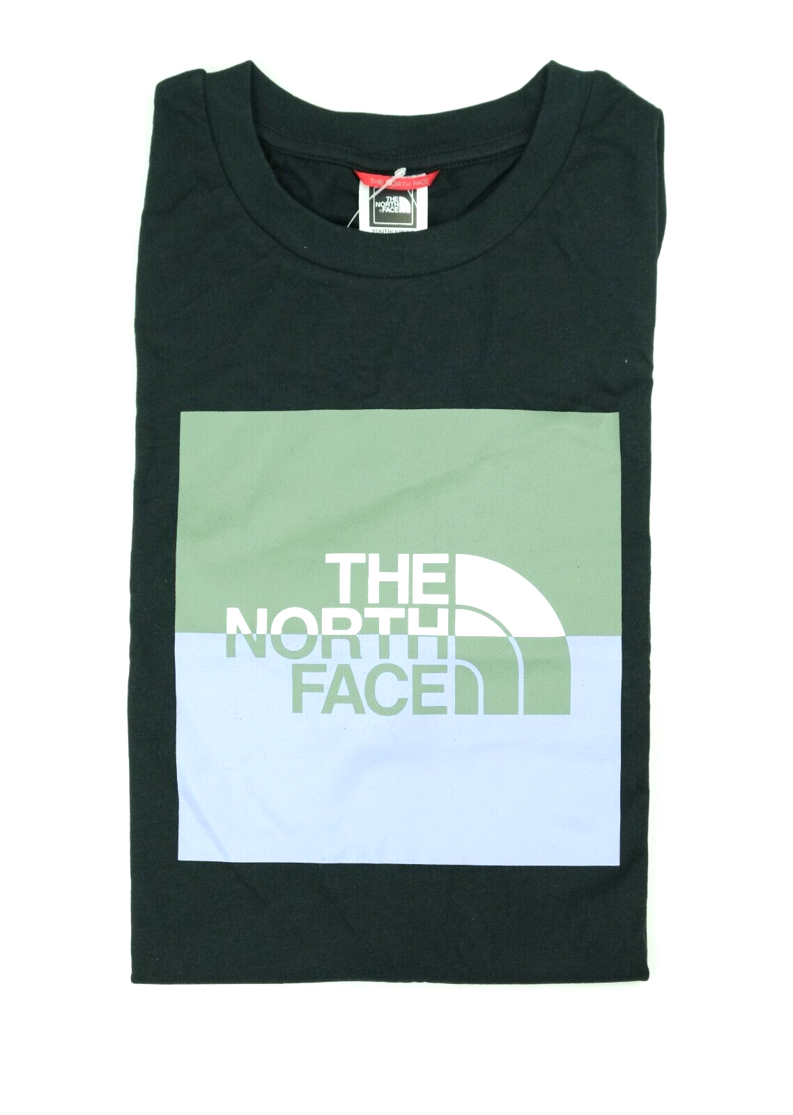 The North Face Kids SS Half Dome T-Shirt / Black Green White / RRP £20
