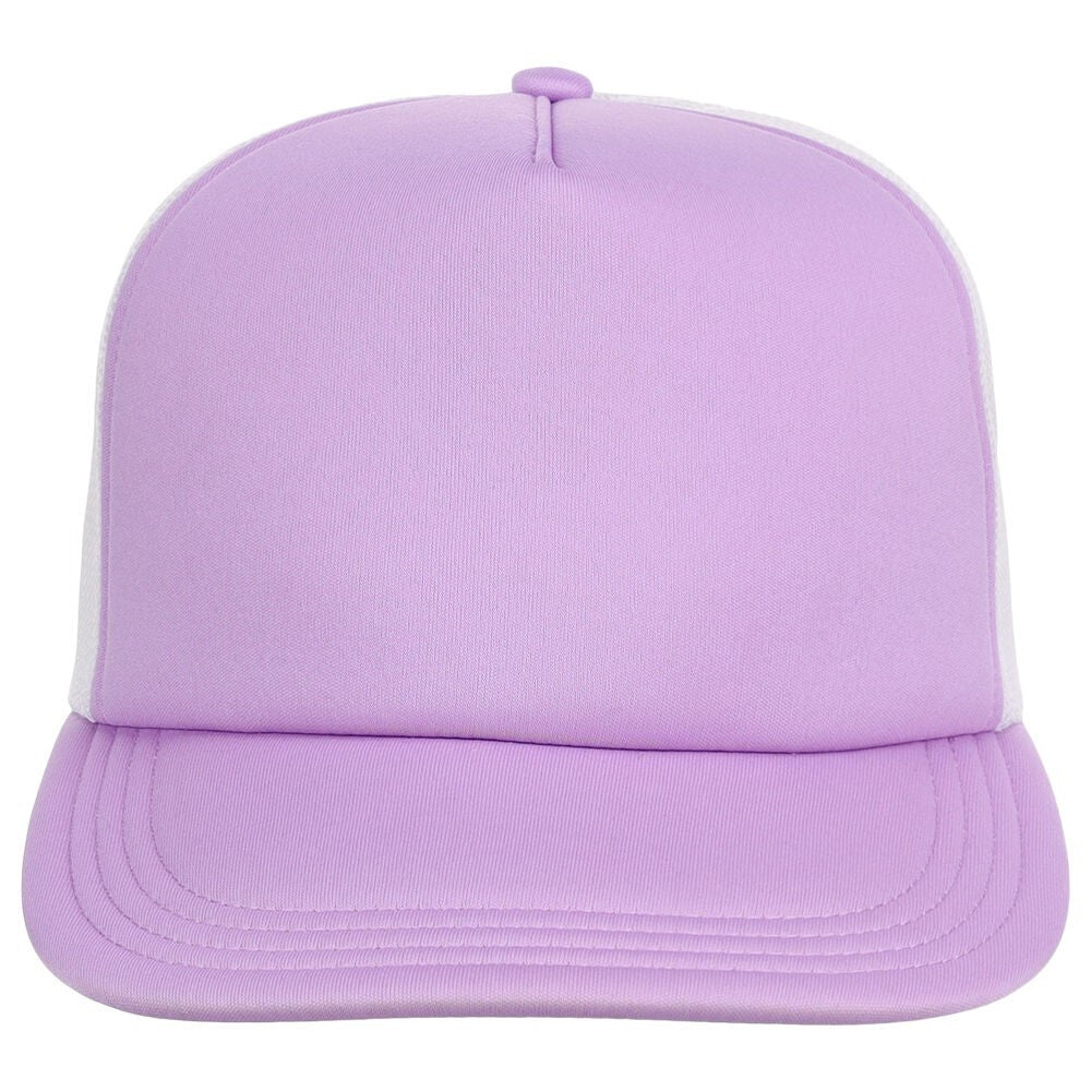 Unisex Plain Screen Foam Trucker Hat / Purple White / £20