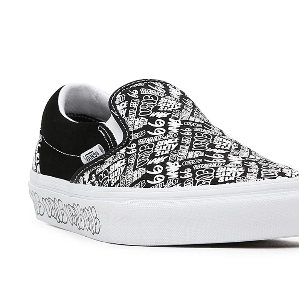 Vans Classic Graphic Slip-On Trainers / Black White / Unisex / RRP £60