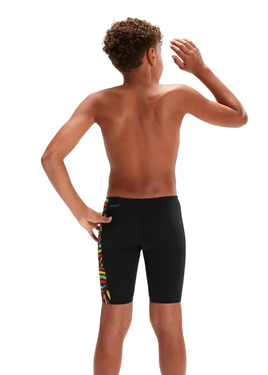 Speedo Boys Digital Placement Jammer Swim Short / Black Green / RRP £22