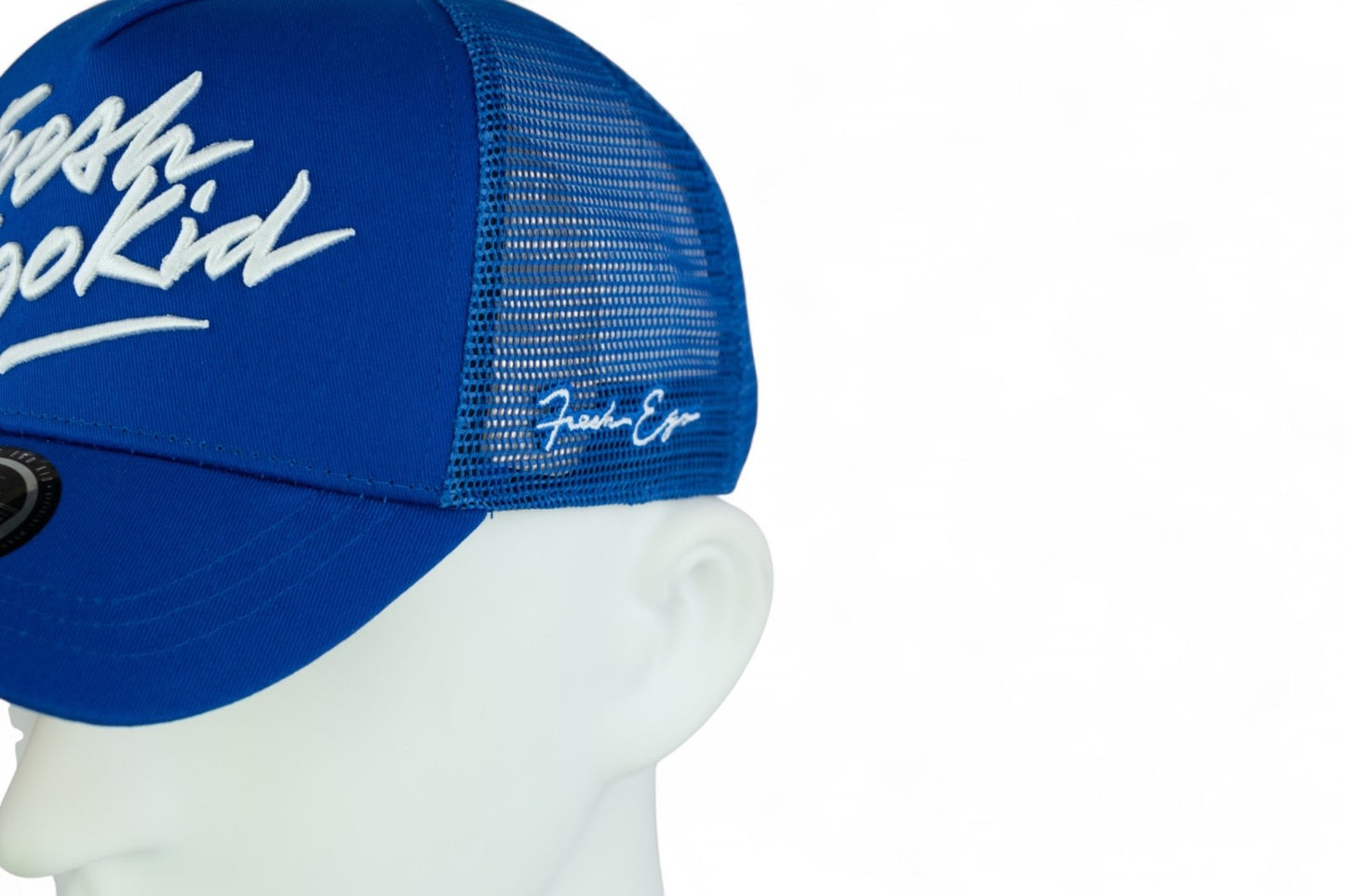 Fresh Ego Kid Script Trucker Cap / Blue White Pink / RRP £35