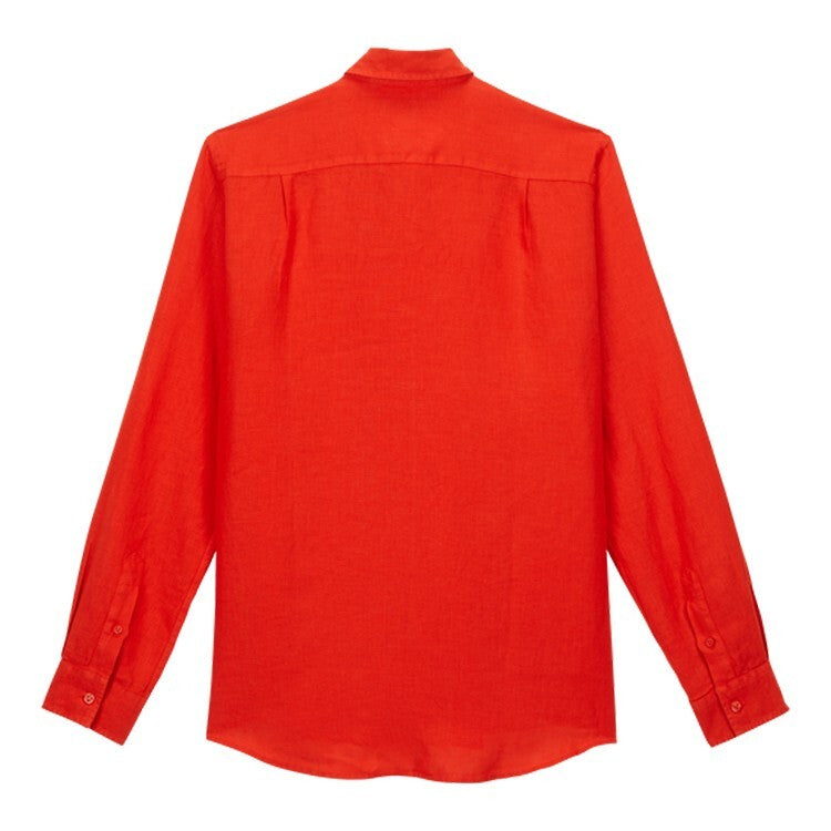 Vilebrequin Light Cotton Shirt / Unisex Caracal / Red / RRP £165