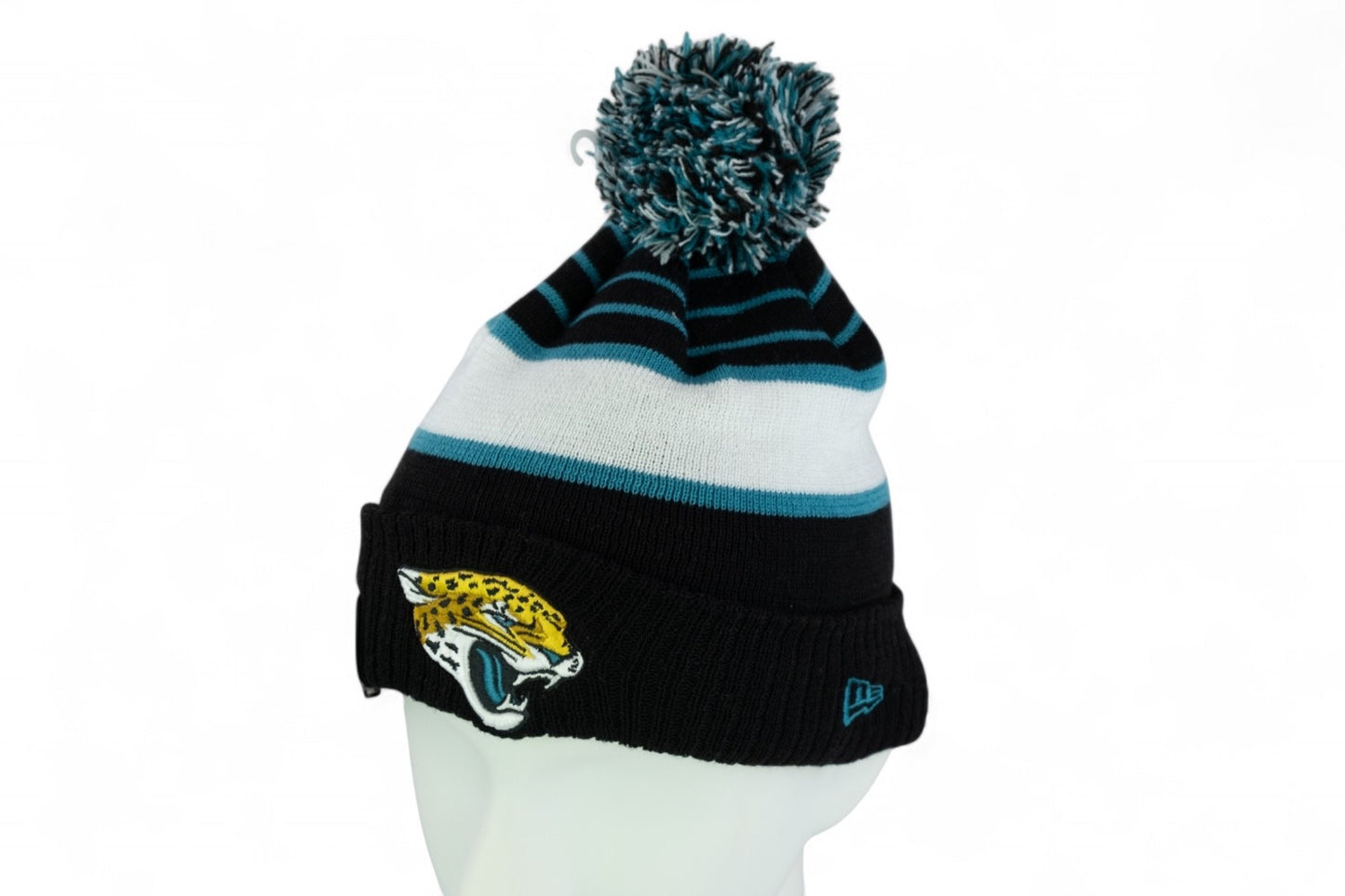 New Era Jacksonville Jaguars Team Knit Stripe Hat / Black Green / RRP £28
