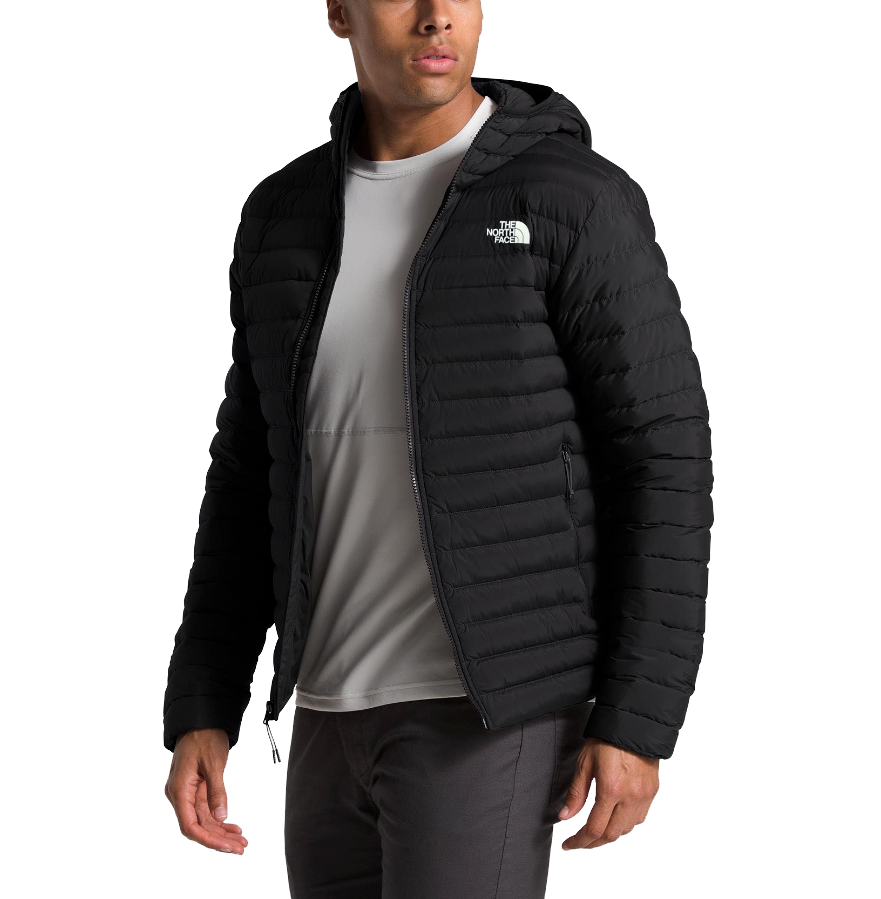 The North Face Men's Stretch Down Hooded Puffer Jacket / Black / RRP £260